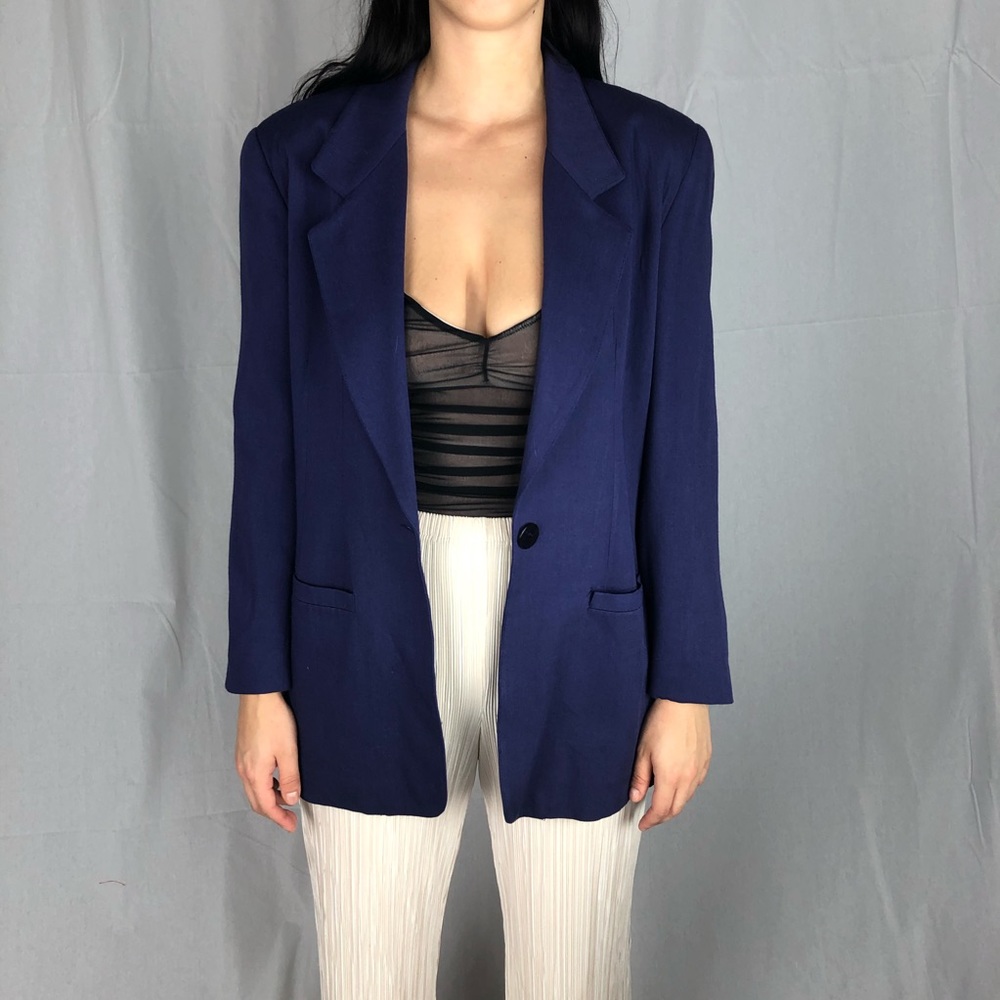 Vintage DVF Purple Blazer - Diane Von Furstenburg